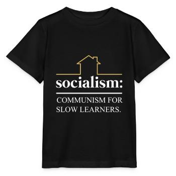 Capitaliste communiste socialiste - T-shirt bio MINI CREATOR Stanley/Stella Enfant - noir - Devant - Mikhail (115cm)