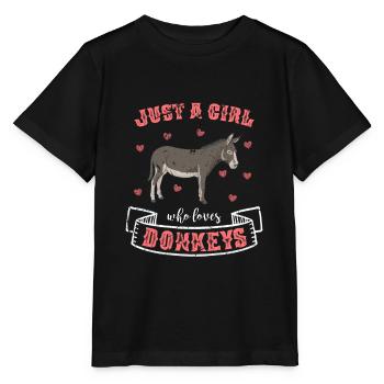 Esel Landei Mädchen - Stanley/Stella Kinder T-Shirt MINI CREATOR  - Schwarz - Vorne - Mikhail (115cm)