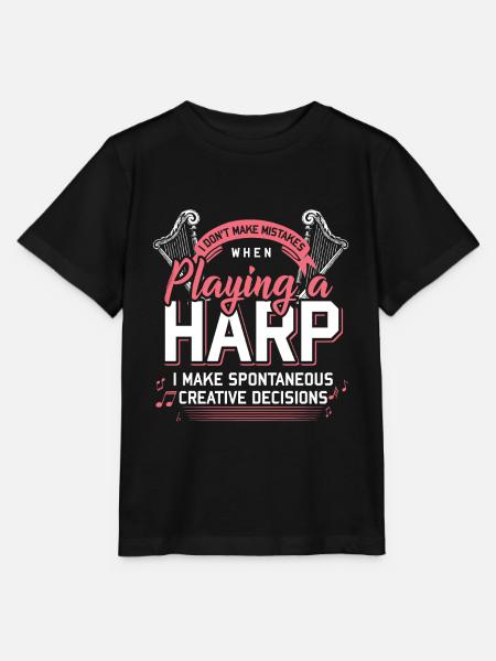 Harfe - Stanley/Stella Kinder T-Shirt MINI CREATOR  - Schwarz