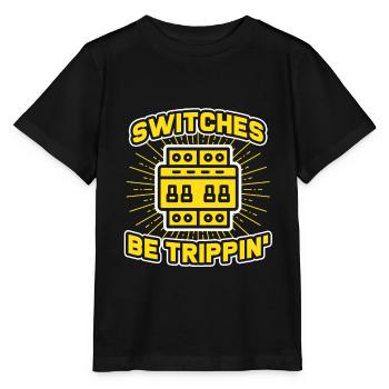 electrician - Stanley/Stella MINI CREATOR Kids’ T-Shirt - black - Front - Mikhail (115cm)
