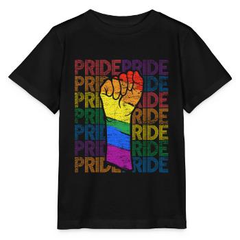 Gay Pride - T-shirt bio MINI CREATOR Stanley/Stella Enfant - noir - Devant - Mikhail (115cm)