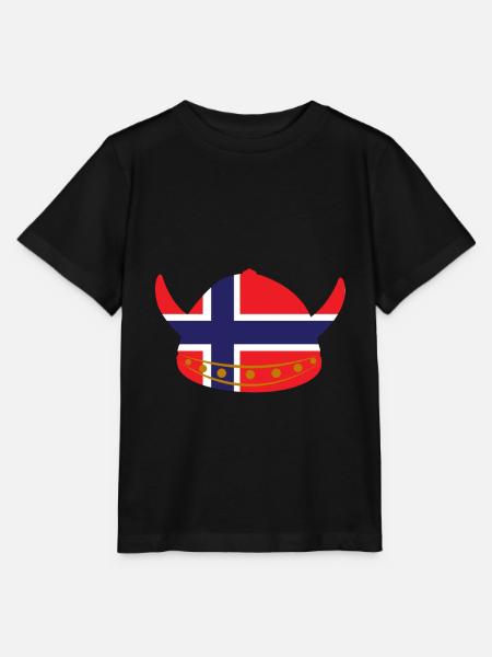 Wikinger Norwegen Flagge - Stanley/Stella Kinder T-Shirt MINI CREATOR  - Schwarz