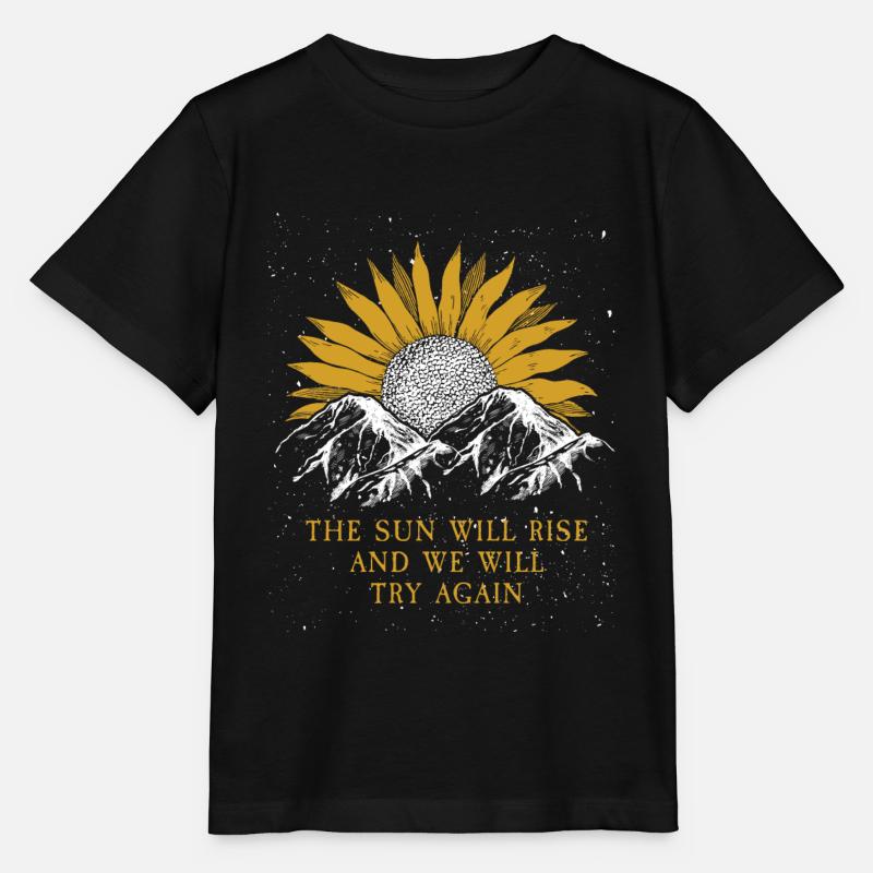 Sonnenblume - Stanley/Stella Kinder T-Shirt MINI CREATOR  - Schwarz