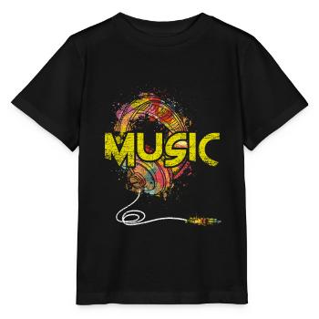 music - Stanley/Stella MINI CREATOR Kids’ T-Shirt - black - Front - Mikhail (115cm)