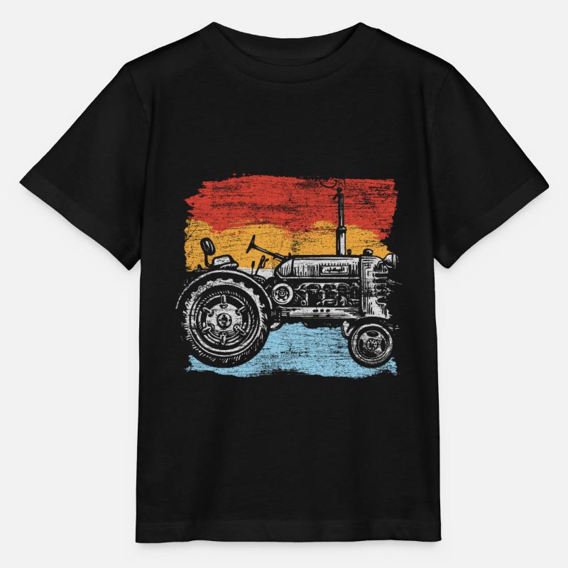 Traktor Landwirtschaft Bauer Geschenk Farmer - Stanley/Stella Kinder T-Shirt MINI CREATOR - Schwarz