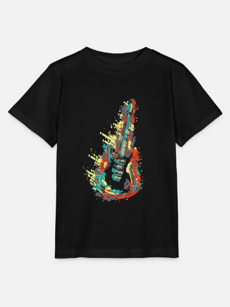 Gitarre - Stanley/Stella Kinder T-Shirt MINI CREATOR  - Schwarz