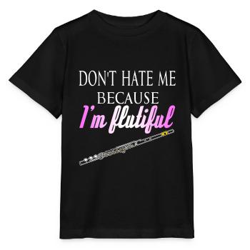 Flute flute player - Stanley/Stella MINI CREATOR Kids’ T-Shirt - black - Front - Mikhail (115cm)