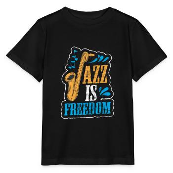 Jazz Musikstil Musik Band Saxophon Geschenk - Stanley/Stella Kinder T-Shirt MINI CREATOR  - Schwarz - Vorne - Mikhail (115cm)