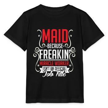 Femmes de chambre - T-shirt bio MINI CREATOR Stanley/Stella Enfant - noir - Devant - Mikhail (115cm)