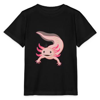 Beau Axolotl - T-shirt bio MINI CREATOR Stanley/Stella Enfant - noir - Devant - Mikhail (115cm)