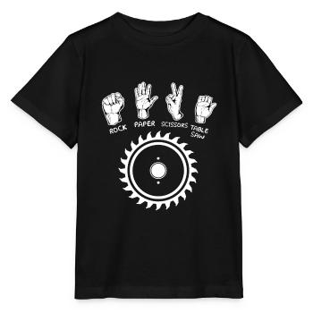Carpenter saw - Stanley/Stella MINI CREATOR Kids’ T-Shirt - black - Front - Mikhail (115cm)