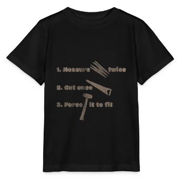 Charpentier - T-shirt bio MINI CREATOR Stanley/Stella Enfant - noir - Devant - Mikhail (115cm)