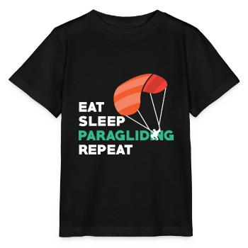 Paragliding - Stanley/Stella Kinder T-Shirt MINI CREATOR  - Schwarz - Vorne - Mikhail (115cm)