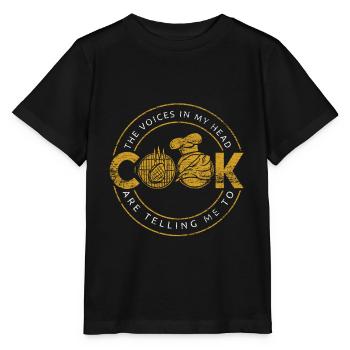 Kochen Kreativität Koch - Stanley/Stella Kinder T-Shirt MINI CREATOR  - Schwarz - Vorne - Mikhail (115cm)