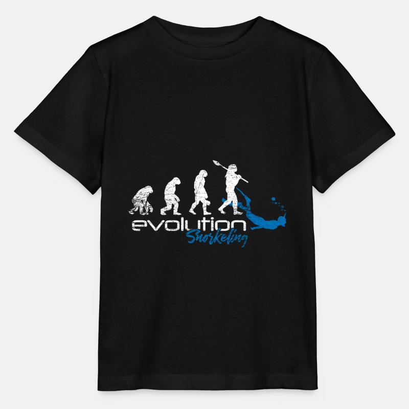 Tauchen Schnorcheln Evolution Korallenriff - Stanley/Stella Kinder T-Shirt MINI CREATOR  - Schwarz