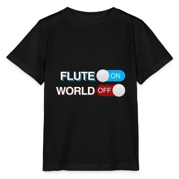 flute - Stanley/Stella MINI CREATOR Kids’ T-Shirt - black - Front - Mikhail (115cm)