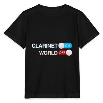 clarinet - Stanley/Stella MINI CREATOR Kids’ T-Shirt - black - Front - Mikhail (115cm)