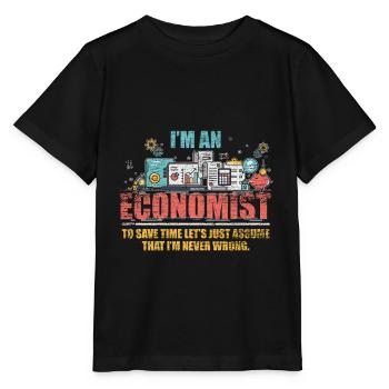 Economist economy - Stanley/Stella MINI CREATOR Kids’ T-Shirt - black - Front - Mikhail (115cm)