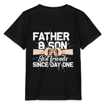 father and son - Stanley/Stella MINI CREATOR Kids’ T-Shirt - black - Front - Mikhail (115cm)