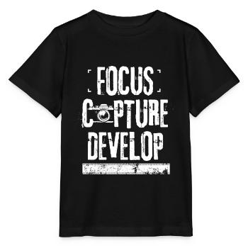 Photographer Photography Gift Cameraman Cameraman - Stanley/Stella MINI CREATOR Kids’ T-Shirt - black - Front - Mikhail (115cm)
