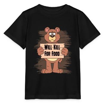 Ich toete fuer essen Baerchen - Stanley/Stella Kinder T-Shirt MINI CREATOR  - Schwarz - Vorne - Mikhail (115cm)