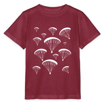 Paragliding extreme sports - Stanley/Stella MINI CREATOR Kids’ T-Shirt - burgundy - Front - Kain (125cm)