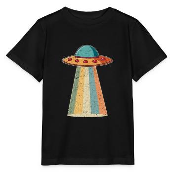 Außerirdische Raumschiff - Stanley/Stella Kinder T-Shirt MINI CREATOR  - Schwarz - Vorne - Mikhail (115cm)