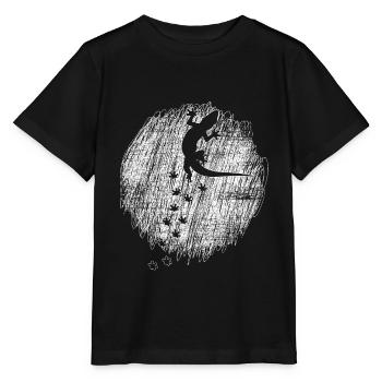 Gecko Reptil - Stanley/Stella Kinder T-Shirt MINI CREATOR  - Schwarz - Vorne - Mikhail (115cm)