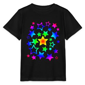 Bunter Sternenhimmel Hypnotisch Festival Geschenk - Stanley/Stella Kinder T-Shirt MINI CREATOR  - Schwarz - Vorne - Mikhail (115cm)