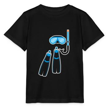 Schnorcheln Equipment - Stanley/Stella Kinder T-Shirt MINI CREATOR  - Schwarz - Vorne - Mikhail (115cm)