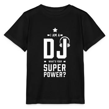 DJ Disc Jockey Discjockey DJ Party DJ - Stanley/Stella Kinder T-Shirt MINI CREATOR  - Schwarz - Vorne - Mikhail (115cm)