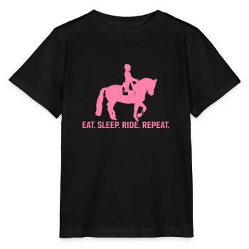 Chevaux chevaux - T-shirt bio MINI CREATOR Stanley/Stella Enfant - noir - Devant - Mikhail (115cm)