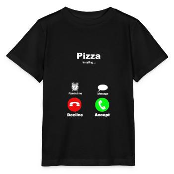 Pizza Mobile calling Pizza Mobile Phone I love Pizz - Stanley/Stella MINI CREATOR Kids’ T-Shirt - black - Front - Mikhail (115cm)