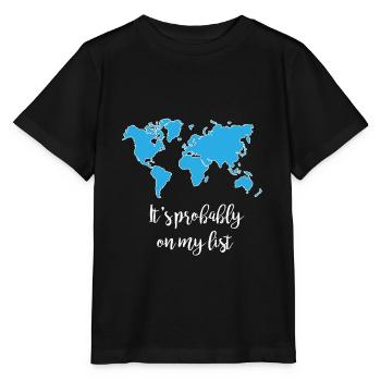 Weltreise Reise Globus - Stanley/Stella Kinder T-Shirt MINI CREATOR  - Schwarz - Vorne - Mikhail (115cm)