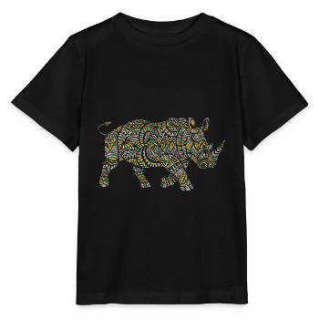 Rhino culture - Stanley/Stella MINI CREATOR Kids’ T-Shirt - black - Front - Mikhail (115cm)