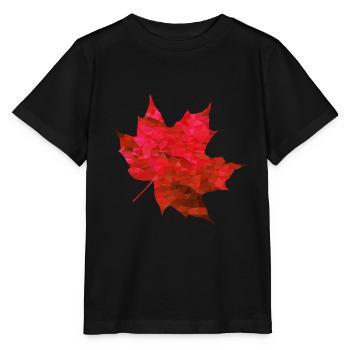Ahorn Rot Polygon - Stanley/Stella Kinder T-Shirt MINI CREATOR  - Schwarz - Vorne - Mikhail (115cm)
