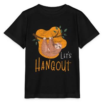 Sloth hurry - Stanley/Stella MINI CREATOR Kids’ T-Shirt - black - Front - Mikhail (115cm)