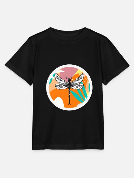 Libelle Tierliebhaber - Stanley/Stella Kinder T-Shirt MINI CREATOR - Schwarz