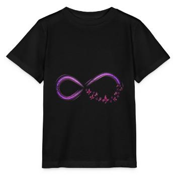 Schmetterlinge Unendlichkeit - Stanley/Stella Kinder T-Shirt MINI CREATOR  - Schwarz - Vorne - Mikhail (115cm)