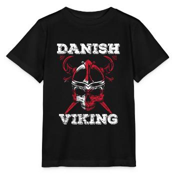 Dänemark Flagge Totenkopf Skull Wikinger - Stanley/Stella Kinder T-Shirt MINI CREATOR  - Schwarz - Vorne - Mikhail (115cm)
