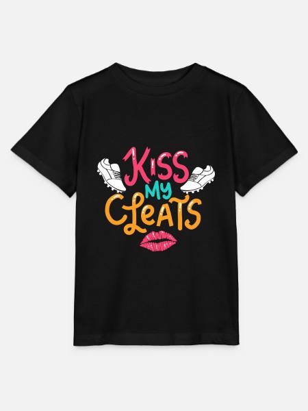 Kiss my Cleats pour les footballeurs - T-shirt bio MINI CREATOR Stanley/Stella Enfant - noir
