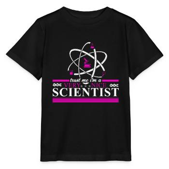 Science Science Atom Gift Student Physics - Stanley/Stella MINI CREATOR Kids’ T-Shirt - black - Front - Mikhail (115cm)
