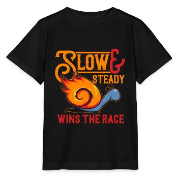 Snail Race - Stanley/Stella MINI CREATOR Kids’ T-Shirt - black - Front - Mikhail (115cm)