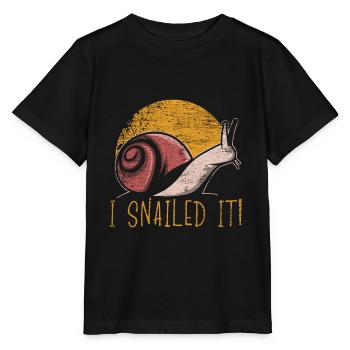 Snail - Stanley/Stella MINI CREATOR Kids’ T-Shirt - black - Front - Mikhail (115cm)