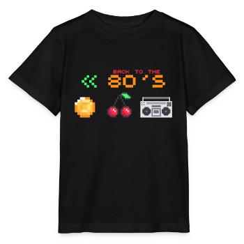 Années 80 - T-shirt bio MINI CREATOR Stanley/Stella Enfant - noir - Devant - Mikhail (115cm)