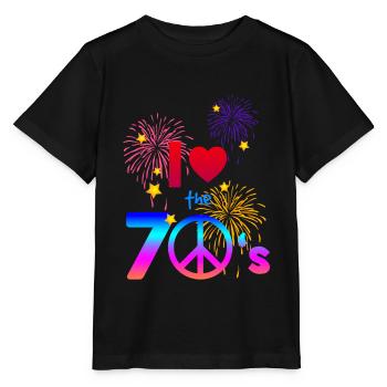 Amour des années 70 - T-shirt bio MINI CREATOR Stanley/Stella Enfant - noir - Devant - Mikhail (115cm)