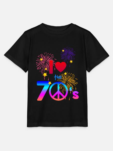 70er Liebe - Stanley/Stella Kinder T-Shirt MINI CREATOR - Schwarz