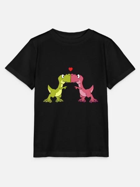 Dino Paar - Stanley/Stella Kinder T-Shirt MINI CREATOR - Schwarz