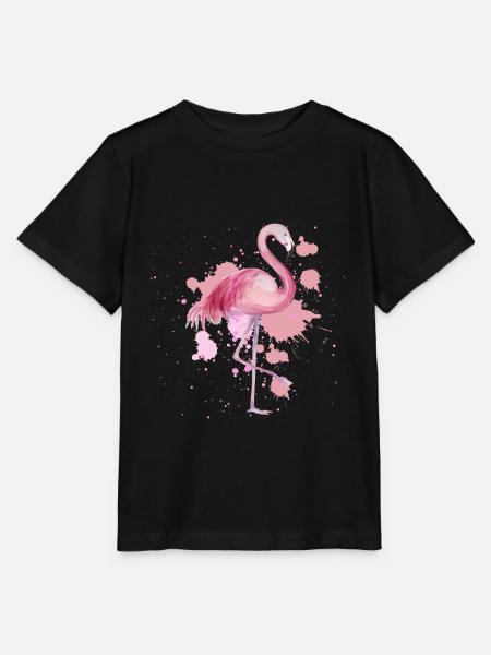 Flamingo Vogel - Stanley/Stella Kinder T-Shirt MINI CREATOR - Schwarz