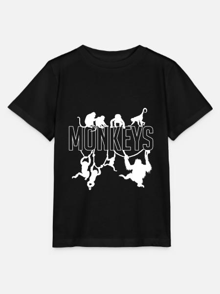Affen Menschenaffe - Stanley/Stella Kinder T-Shirt MINI CREATOR  - Schwarz